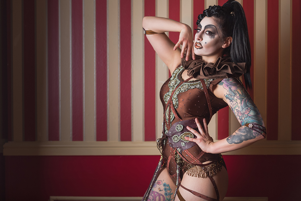 Aurora Galore twisted circus costume idea performer |Tigz Rice Studios